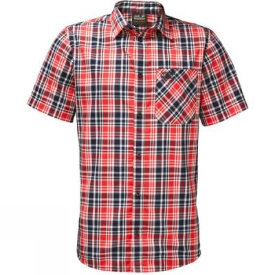 Camisa Jack Wolfskin Saint Elmos Hombre Rojas - Chile SQX619357